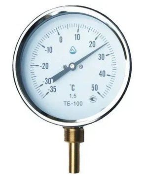 Термометр биметаллический радиальный ТБ-100/50 кл. 1,5 (-35...+50&deg;C)