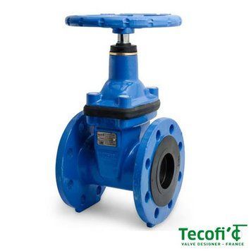 Засувка чавунна з обгумованим клином Tecofi VOC 4241C-00 Ду400 Ру16
