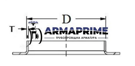 Відбортовка (бортшайба) нержавіюча AISI 304 Ду32 (42,4x2)