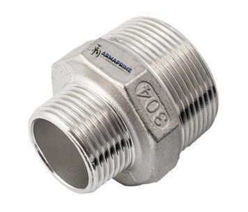 Ніпель перехідний нержавіючий AISI304 Ду15x20 (1/2"x3/4")