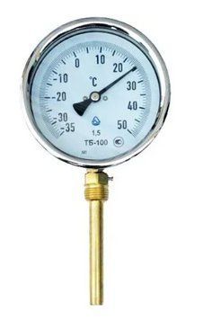 Термометр биметаллический радиальный ТБ-100/100 кл. 1,5 (-35...+50&deg;C)