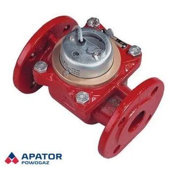 Турбинный счетчик горячей воды Apator Powogaz MWN-130-40-NK с импульсным выходом Ду40