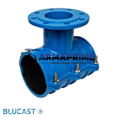 Врізний хомут фланцевий DN 110/50 PN16 BLUCAST для ПЕ та ПВХ труб