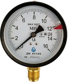 Манометр ДМ 05100-01M радиальный 16 МПа кл. 1,5 M20x1,5