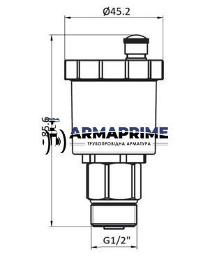 Воздухоотводчик автоматический с клапаном Ду15 Thermo Alliance Forte