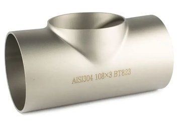 Тройник нержавеющий приварной (короткий) AISI 304 Ду100 (&Oslash; 108x3)