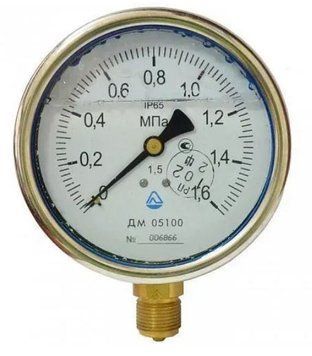 Манометр глицериновый ДМ 05100-05М-Г радиальный 1,6 МПа кл. 1,5 М20x1,5