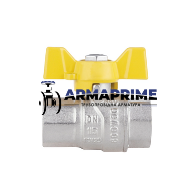 Кран латунный муфтовый ВВ (газ) Thermo Alliance Ду15 Ру40