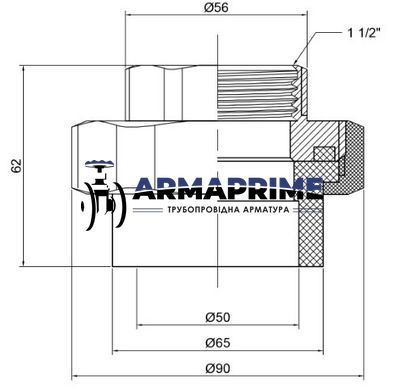 Американка ППР Ду50х1 1/2" внутренняя резьба Thermo Alliance