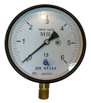 Манометр ДМ 05160-01 радиальный 6 МПа кл. 1,5 М20x1,5