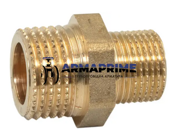 Ниппель латунный переходной Ду15х8 (1/2"x1/4") НН