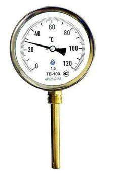 Термометр биметаллический радиальный ТБ-100/100 кл. 1,5 (0...+150&deg;C)