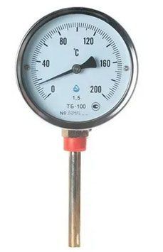 Термометр биметаллический радиальный ТБ-100/100 кл. 1,5 (0...+200&deg;C)
