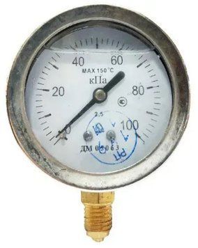 Манометр глицериновый ДМ 05063-05-Г радиальный 250 кПа кл. 2,5 М12x1,5