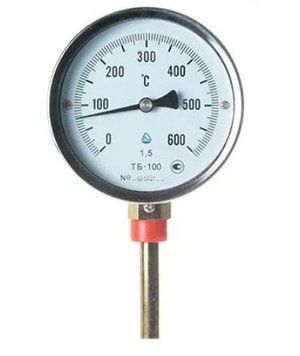 Термометр биметаллический радиальный ТБ-100/50 кл. 1,5 (0...+400&deg;C)