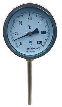 Термометр биметаллический радиальный ТБ-100/160 кл. 1,5 (0...+120&deg;C)